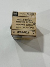 ALLEN BRADLEY 800H-JK2A 3-POS MAINTAINED SELECTOR SWITCH NO/NC  NEW IN BOX 