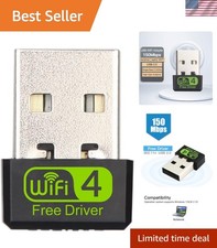 150Mbps Mini Wireless USB WiFi Adapter - Sleek Design, Free Driver Installation