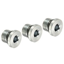 7/16-20UNF Hex Head Pipe Fitting Plug, 3 Pack Male Thread 45# Steel Plug