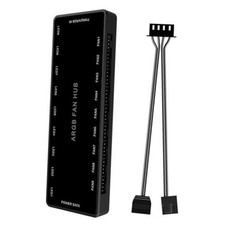 ARGB PWM Fan Hub, Addressable 5V-3PIN ARGB 12V 4PIN PWM 2-in-1 9 bit fan hub