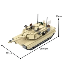 Hot Sale A Minifig-scale Model Tank with Full Interior 972 Building Set