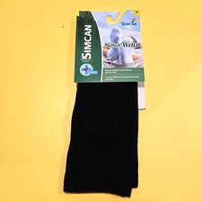 NWT Diabetic Adult Unisex Bamboo Mid-Calf Stretch Socks Navy Blue Size Medium