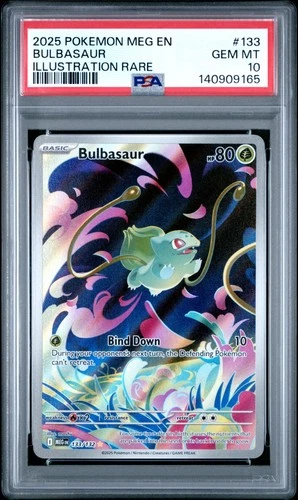 2025 POKEMON BULBASAUR MEG EN-MEGA EVOLUTION ILLUSTRATION RARE GEM MINT PSA 10