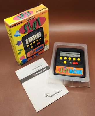 Vintage RadioShack Handheld Slot Machine 60-2652 LCD Game w/Box Manual Tested