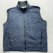 10000 Ft Above Sea Level Vest Mens 2XL Blue Fleece Full Zip Outdoor Casual