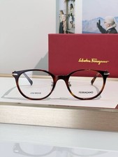 Salvatore Ferragamo Eyeglasses Tortoise Brown Acetate Made in Japan