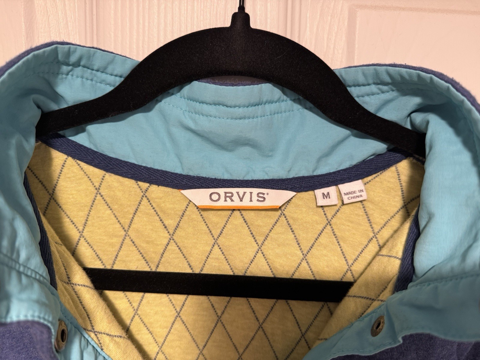 Blue Orvis Quilted Quarter Button Pullover Women'… - image 2