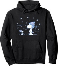 Peanuts - Snoopy Woodstock Winter Snow Pullover Hoodie S-3XL