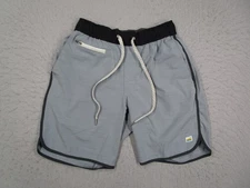 Vuori Shorts Mens XS Gray Banks Stripe Zip Pocket Drawstring Style V330