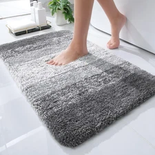 OLANLY Bathroom Rugs Mat 24X16, Extra Soft Absorbent Microfiber Bath Rugs, Rubbe
