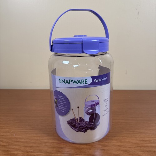 Yarn Holder Small 8" x 5.5" Hard Plastic Yarn Tainer  Container Yarntainer