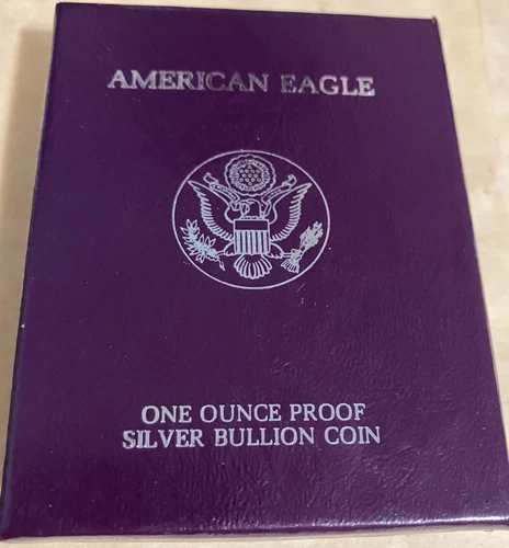 1988-S Proof American Silver Eagle Dollar $1 Box & COA US Mint Bullion OGP