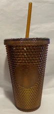 Starbucks Tumbler Cup Limited Edition 50th Anniversary Gold Studded 16 oz Grande