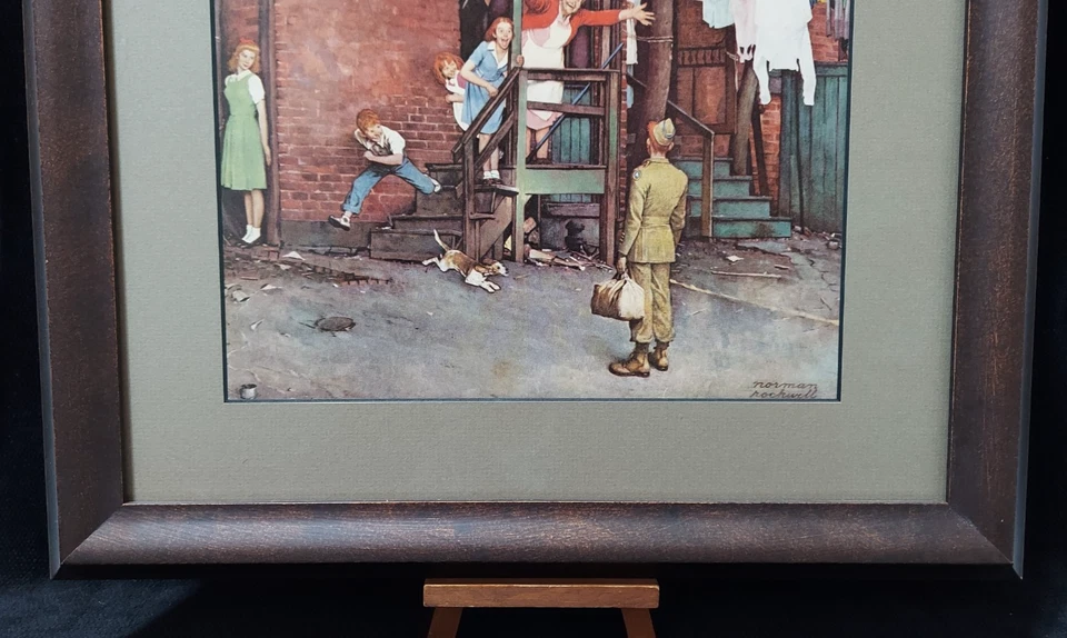 1945 26 мая субботний вечер почта возвращение домой G.I. Rockwell только обложка в рамке - Изображение 4 из 4