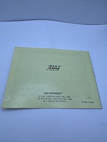 Air Fortress (Nintendo NES, 1989) w/ Box Manual, Dust Sleeve CIB