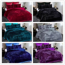 3 Piece Sherpa Comforter Set Embossing Floral Craft Bet Set,79" x 91" 8 Pounds