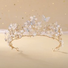 Wedding Crown Hair Jewelry Bride Headwear Baroque Rhinestone Gold