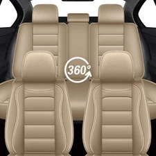 For HYUNDAI SANTA FE 2009-2018 Front+Rear Car 5-Seat Cover PU Leather Protector