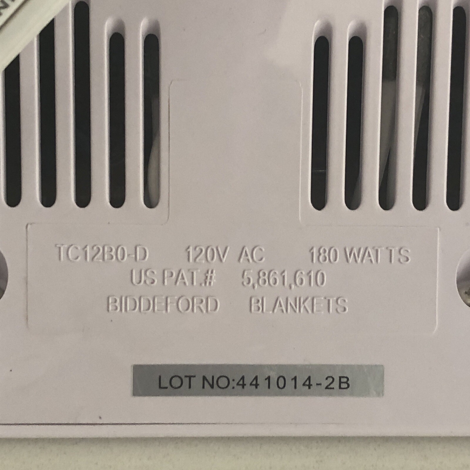 Sealy Biddeford Cannon TC12B0-D Electric Blanket Controller 4-Prong Control