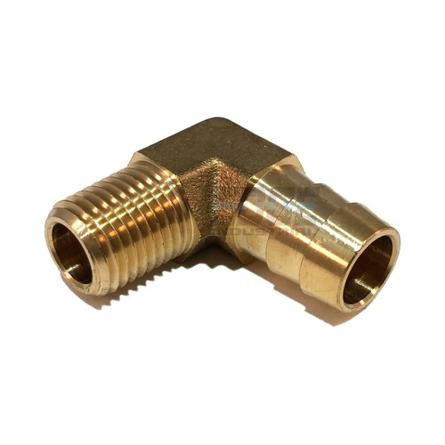 1/2 HOSE BARB ELBOW X 1/4 MALE NPT Brass Pipe Fitting Thread Gas Fuel Water Air
