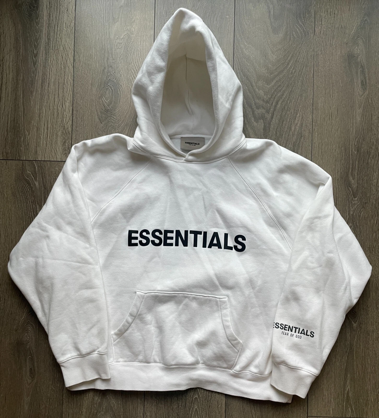 FEAR OF GOD ESSENTIALS Felpa con cappuccio Essentials Fear of God bianca SS20 taglia M