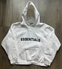 Essentials Fear of God Hoodie White SS20 Size M