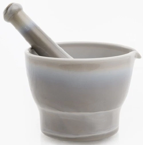 Mortar & Pestle - Gray Swirl Marble Glass - 16 oz - Mosser USA