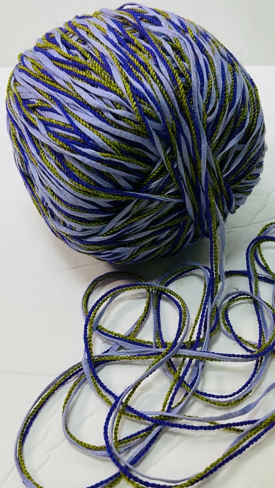 lucci Yarns Woolraytape Unit  of 1 WoundBallWool/Cotton Purple/Lavender/Olive - Image 4 of 4