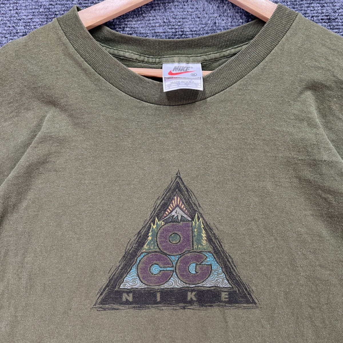 Vintage Nike ACG Shirt Mens XL Green Spell Out 90s All Vintage Nike ACG Shirt Mens XL Green Spell Out 90s All