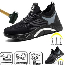 Work Boots Steel Toe Safety Shoes Indestructible Sneakers Mens Lightweight Shoes