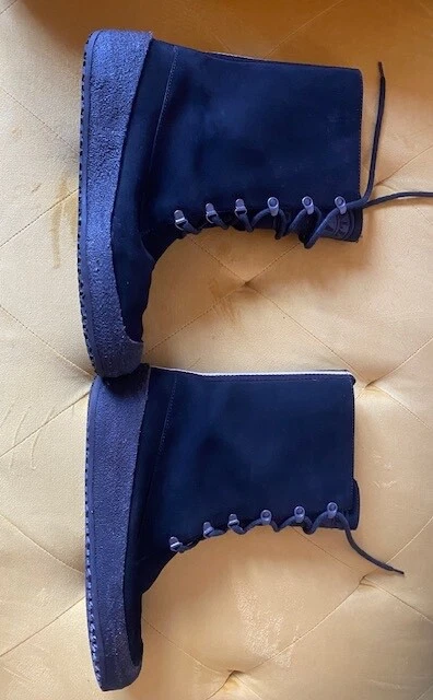 Botas Bally US 11 EU 45 negras de gamuza forradas de piel de oveja Foto 2 de 4