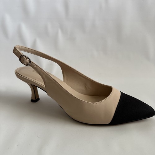 Zapatos de tacón Aukis para mujer talla 10 M negros beige punta puntiaguda 2,5" - Imagen 2 de 18