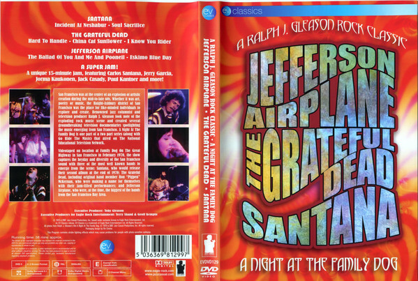 Jefferson Airplane The Grateful Dead Santana DVD (Eagle Vision) New And Sealed