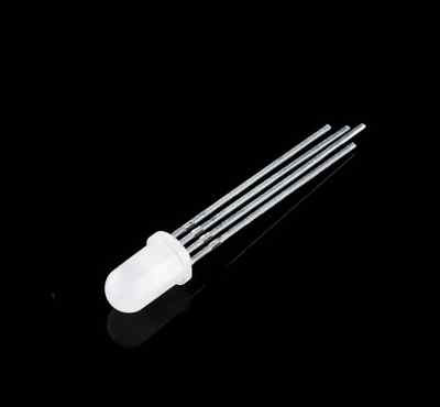 50Pcs LED DIFFUSED RGB common anode 4-PINS F5 5MM Super Bright Bulb ...