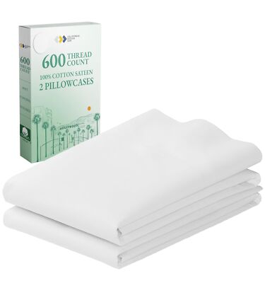 CALIFORNIA DESIGN DEN Luxuriously Soft Hotel Quality 600 Thread Count, 100% C...