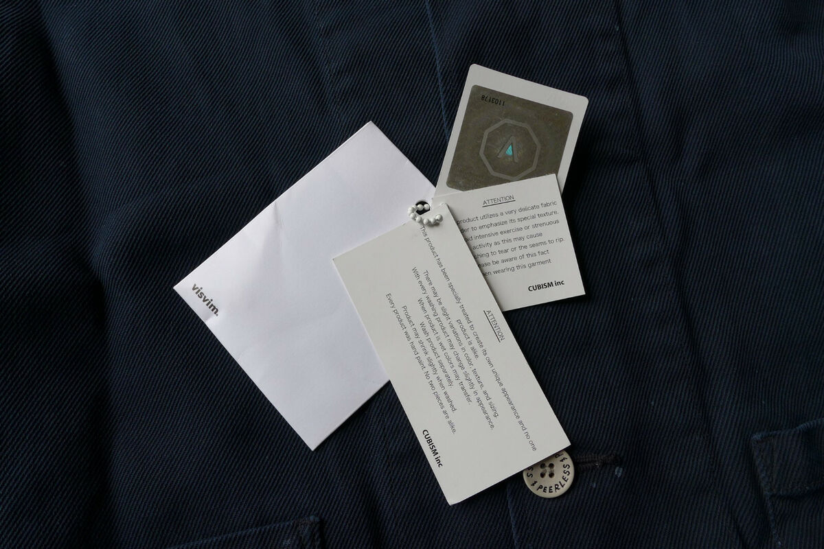 Visvim Potomac Peerless Coverall Jacket Navy, sizes 3/L & 4 Visvim Potomac Peerless Coverall Jacket Navy, sizes 3/L & 4