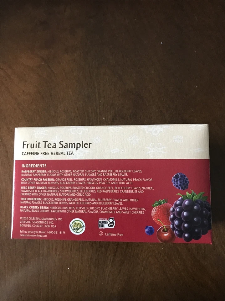 Té de hierbas Celestial Seasonings, muestreador de té de frutas, 18 unidades Foto 3 de 4