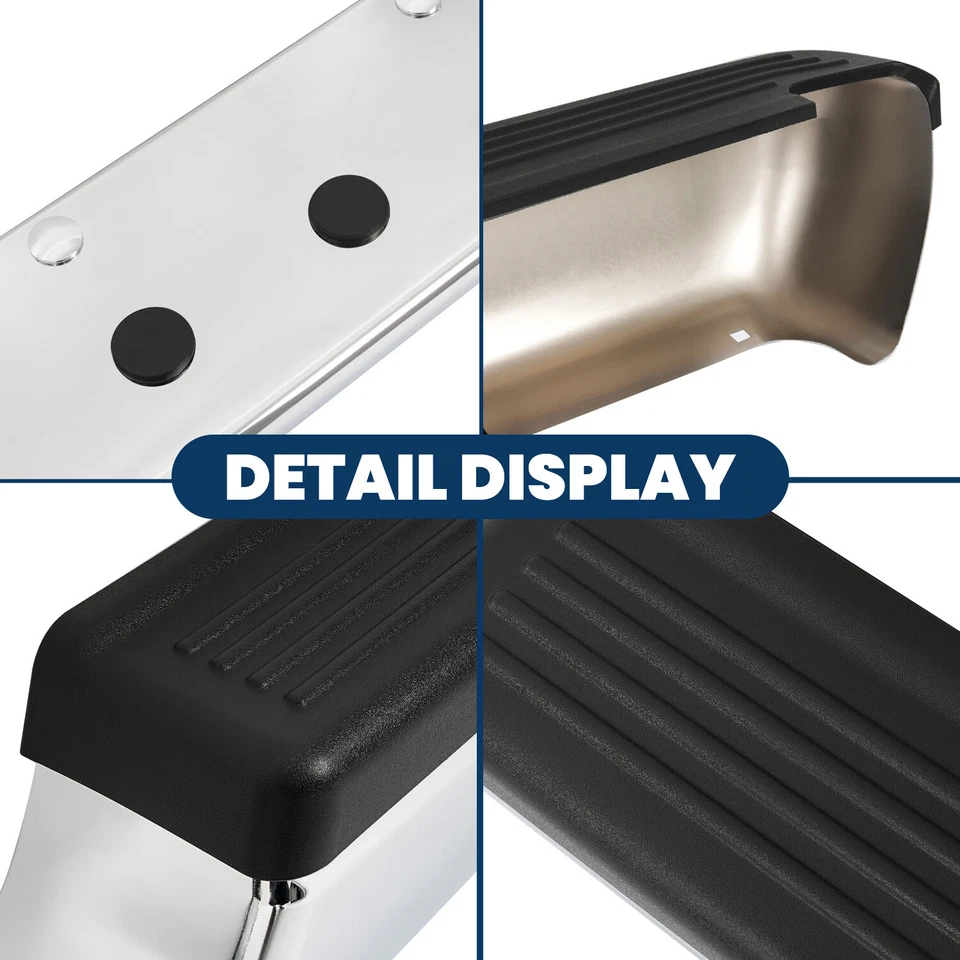 Conjunto de parachoques trasero de acero cromado para camioneta Dodge RAM 1500/2500/3500 1994-2002 Foto 4 de 4