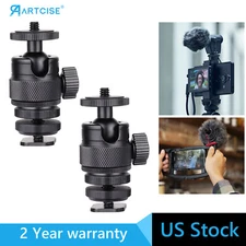 2PC Mini Ball Head CNC Machining Tripod Ball Head Portable Aluminum Ball Head