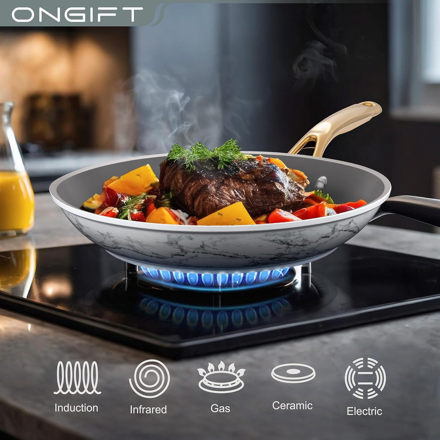 Nonstick Fry Pan Set 2 Piece, 8, 10Inch Skillets Easy to Clean, Cookware, Lightw