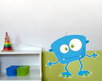 Samunshi Lustiges Monster Wandtattoo Wandaufkleber Kinderzimmer  5 Größen