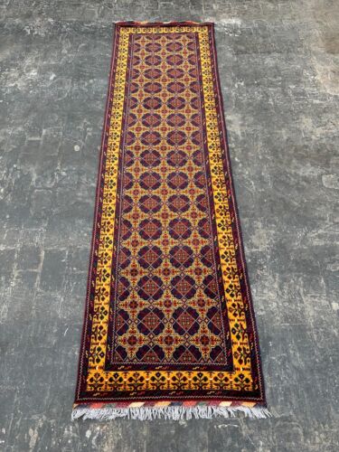 Afghan Turkmen Hand-knotted runner rug - Hallway rug runner - Oriental rug