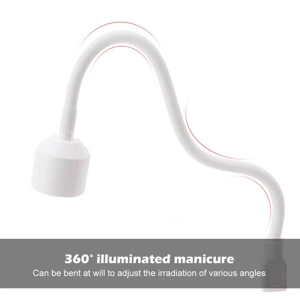 Mini Lámpara de Uñas LED UV Luz UV de Secado Rápido para Uñas Gel Esmalte Puntas de Uñas Hágalo Usted Mismo Foto 3 de 4