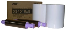 DNP DS40 6X8" Media Kit (DS40PK68), 2 rolls of paper & ribbon per box, 400 print