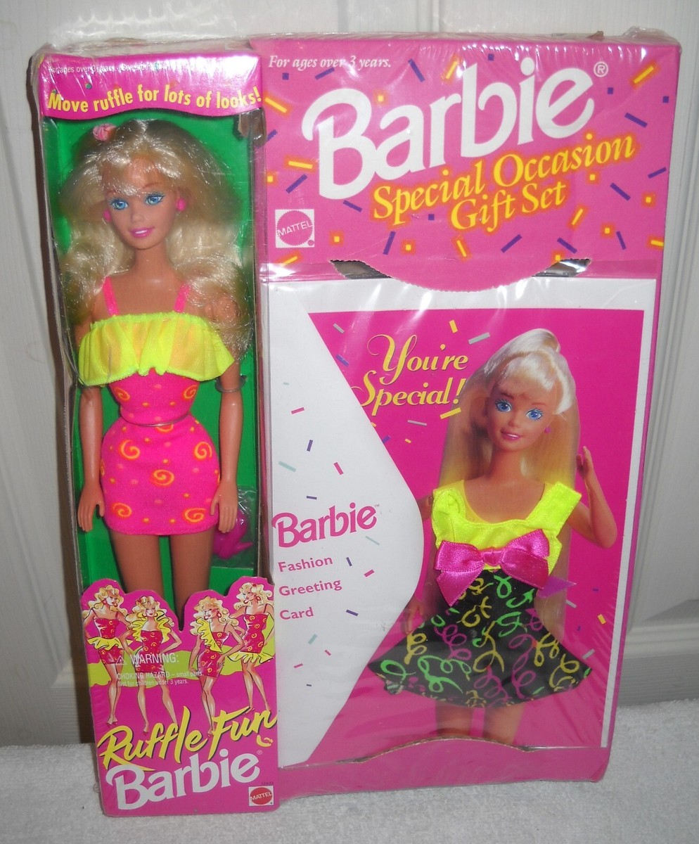 3114 NRFB Mattel Wholesale Club Ruffle Fun Barbie Special Occasion
