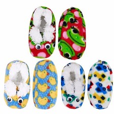 Infant/Toddler Warm Fuzzy Slippers - 3 Pairs