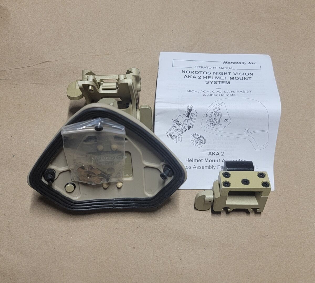 Norotos AKA2 Night Vision Goggle Helmet Mount Assembly Norotos AKA2 Night Vision Goggle Helmet Mount Assembly