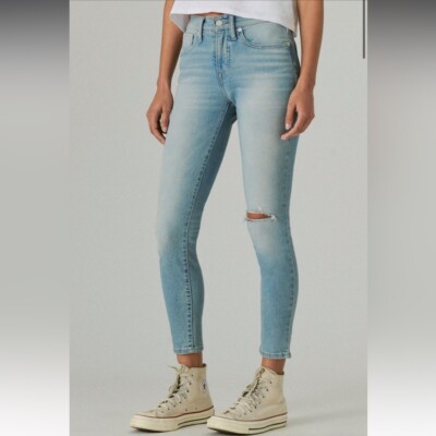 NWT Lucky Brand Mid Rise Ava Skinny Light wash Denim Jeans | eBay