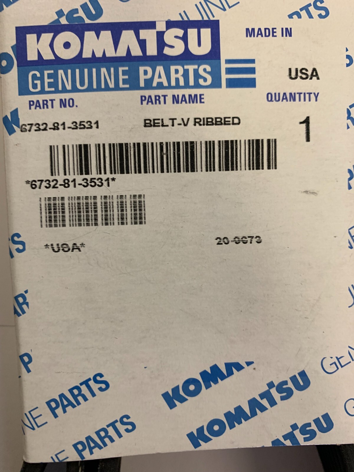REPLACEMENT PART FOR KOMATSU PART 6732813531 (DAY 6732813531