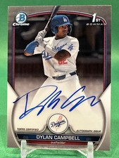 2023 Bowman Chrome Draft DYLAN CAMPBELL 1st Prospect Auto Rookie RC #CDA-DCA 🔵